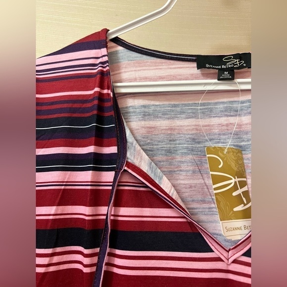 ⚫️ BOHO Suzanne Betro striped fun coloured summer dress size medium - Picture 4 of 8